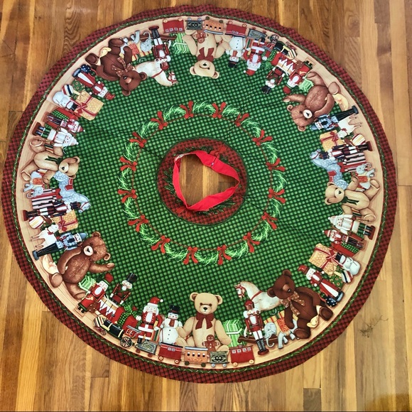 Vintage Teddy Bears & Toys Border Circle Skirt w/Pockets NEW - Picture 3 of 4